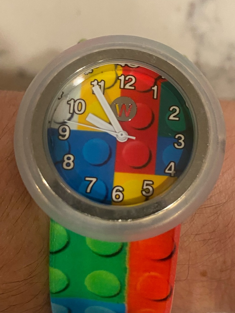 Kids watchitude  lego Style slap style band Silicone face watch
